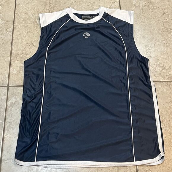 Highland Outfitters Men's: XL Navy/White Sleeveless Active Wear T-Shirt - Picture 1 of 3